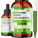Chlorophyll Liquid Drops (1500 MG) - Immun Support Supplement for energi, Focus & Wellness Boost, Detox Cleanse, Hud Sundhed & Gut Sundhed - Non- GMO & Vegan (4oz)