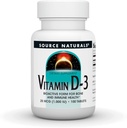 Source Naturals Vitamin D-3 1000 iu Understøtter Bone & immunforsvar * - 100 tabletter