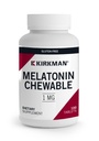 Kirkman - Melatonin 1 mg tyggetabletter - 100 tabletter - fremmer søvn - genopfrisker Mint Flavor - Hypoallergen
