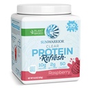 Sunwarrior Clear Protein Powder Plant- Based Water Mix, Vegan og genopfriskende Protein og hydrering Supplement 10g Per Servering Raspberry Smagen 420g Tub 30 Servering
