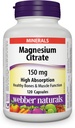 Webber Natural Magnesium Citrater Høj Absorption 150 mg 120 Kapsler