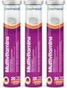 nutrazul Multivitamin Effervescent Tablets | 60 Tablets | Immune Support with 9 Essential Vitamins | Perfect for Daily Wellness for Adults & Kids | Orange Flavor