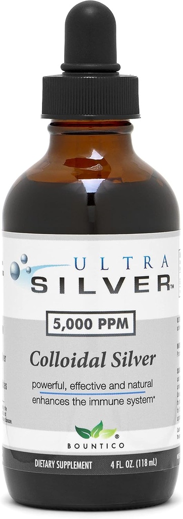 Ultra Sølv ® Kolloid Sølv - 124; 5.000 PPM, 4 Oz (118mL)