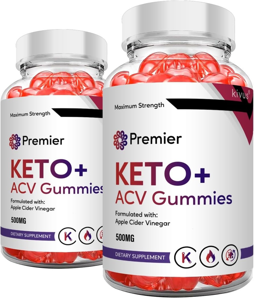 Premier Keto Gummies - Premier Keto + ACV Gummies (2 Pack, 120 Gummies)