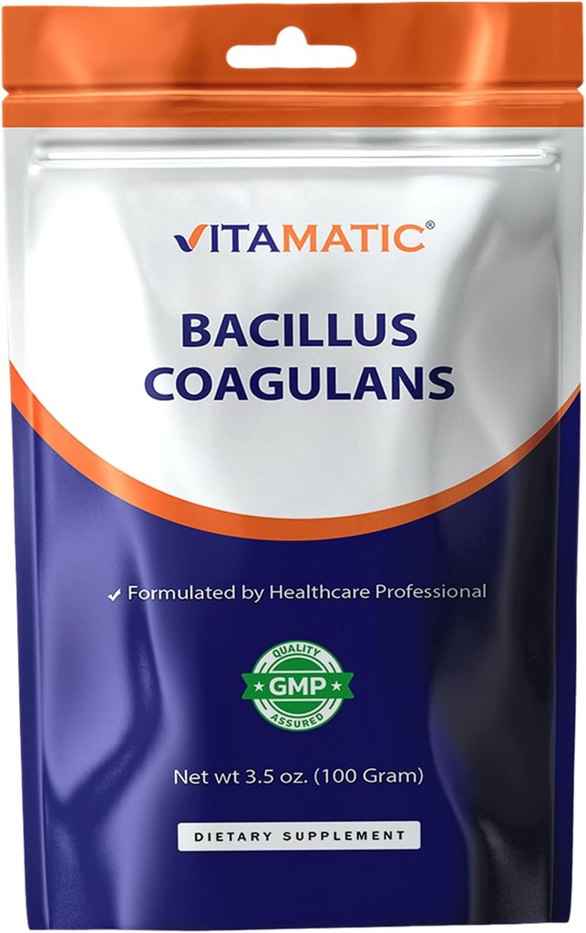 Vitamatic Bacillus Coagulans Probiotic Powder - fordøjelsesstøtte - 100 Gram (3.5 OZ) - 100 Servere