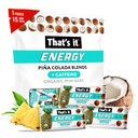 Sådan. Piña Colada Koffein blander energi Mini Barer Ananas kokos (15 Greve) Allergy- Friendly, non-GMO, Gluten Free Snacks
