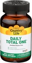 Country Life Daily Total One med jern - Fuld Spectrum fordøjelsesmiddel Enzyme Blend - 60 vegetariske kapsler