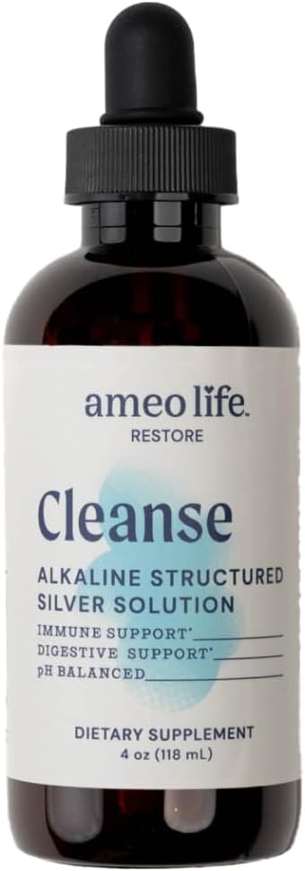 Kolloid sølv væske - struktureret sølvvand med 30ppm kolloid sølv pH Balanceret for daglig immunforsvar og Gut Support (4 oz (pakke med 1))