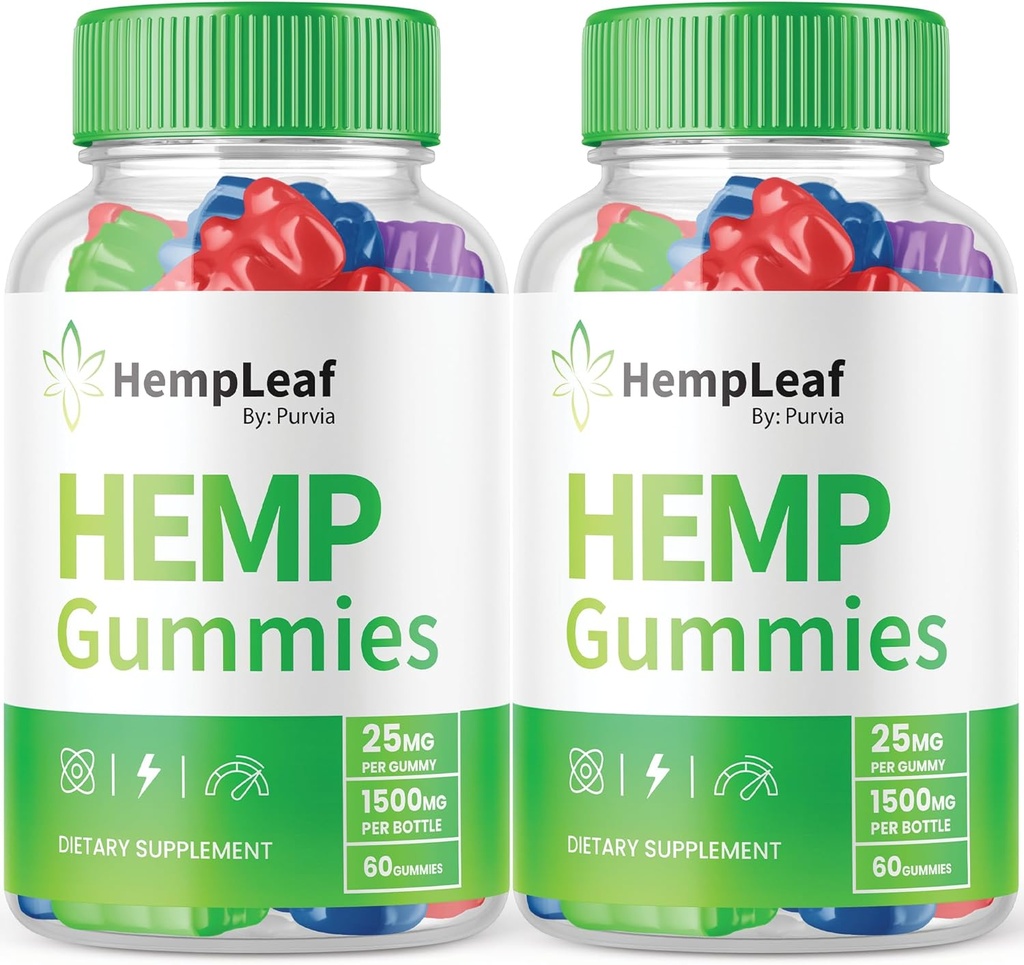 (2 Pack) Hamp Leaf Gummies - Officiel Formel - Hamp Leaf Gummies med Hamp Extract, Advanced Strength Zen Performance Hamp Blend, Zen Boost Hamp Gummies Maksimum Styrke, Zen Gummies (120 Gummies)
