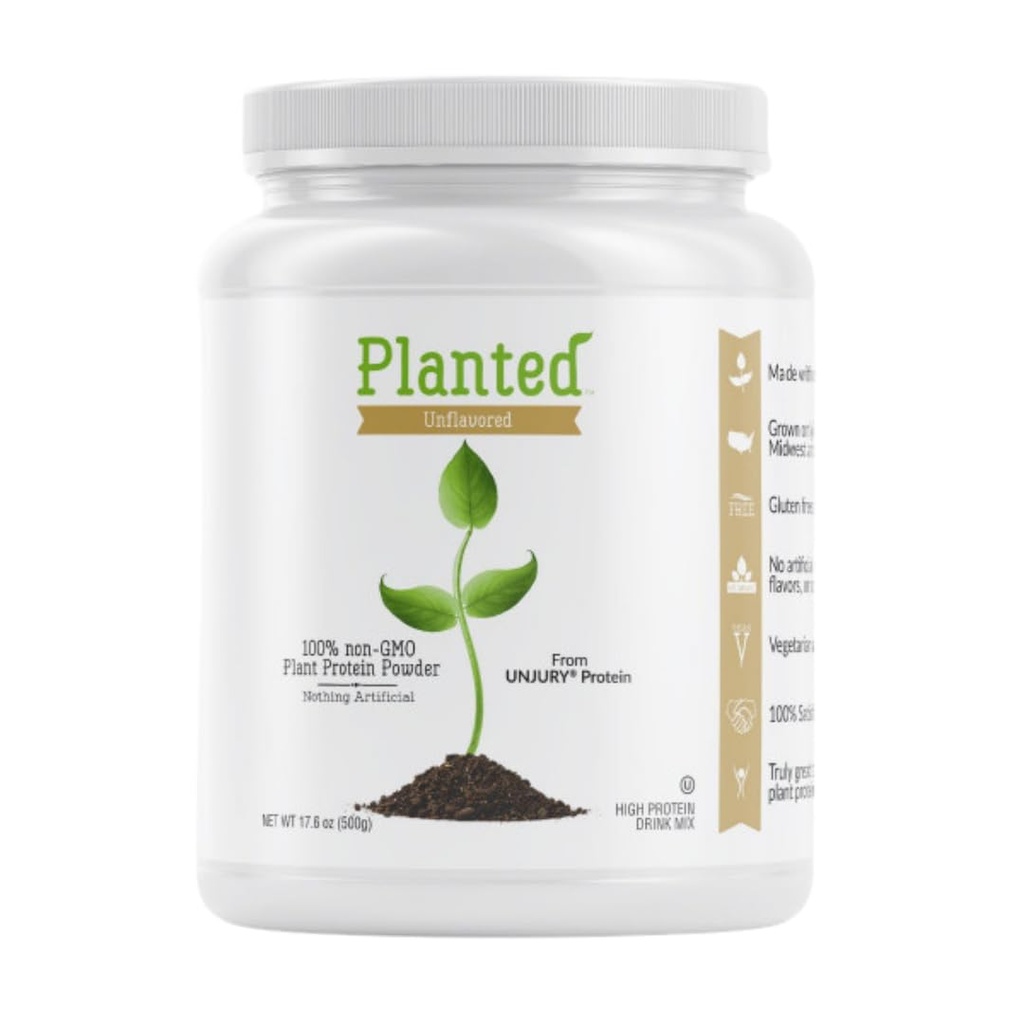 Ujury Plantet Vegansk Protein Powder • 124; 20g Unflavored Pea Protein Powder • 124; Lavsukker og plante baseret • 124; Gluten og Dairy Free Pea Protein Isolate • 124; Non- GMO • 124; 20 Servering