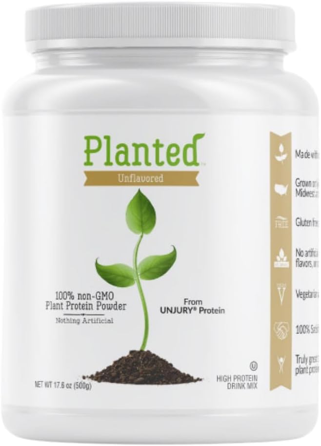 Ujury Plantet Vegansk Protein Powder • 124; 20g Unflavored Pea Protein Powder • 124; Lavsukker og plante baseret • 124; Gluten og Dairy Free Pea Protein Isolate • 124; Non- GMO • 124; 20 Servering