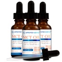 Godkendte Science ® MCT Oil - Pure Medium- Chain triglycerid (MCT) Olie udvundet af kokosnødder med caprilsyre (C8) og caprilsyre (C10) - Vegan, 60 ml - Pakning med 3
