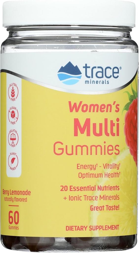 Trace Minerals Women 's Multi Gummies Berry Lemonade Flavor 60 ct