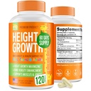 Højde Vækst Maximizer - Lavet i USA - Naturlig Højde Stigning Booster & Teen Vitaminer - piller til at vokse højere ved enhver alder - Knoglevækst supplement til voksne & børn - 120 kapsler