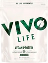 Vivo Vegan Protein Powder - 0,7 oz Plant- baseret protein per Scoop, 30 Servere (31,7 oz) (Vanilla) (31,7 oz, Unflavored)