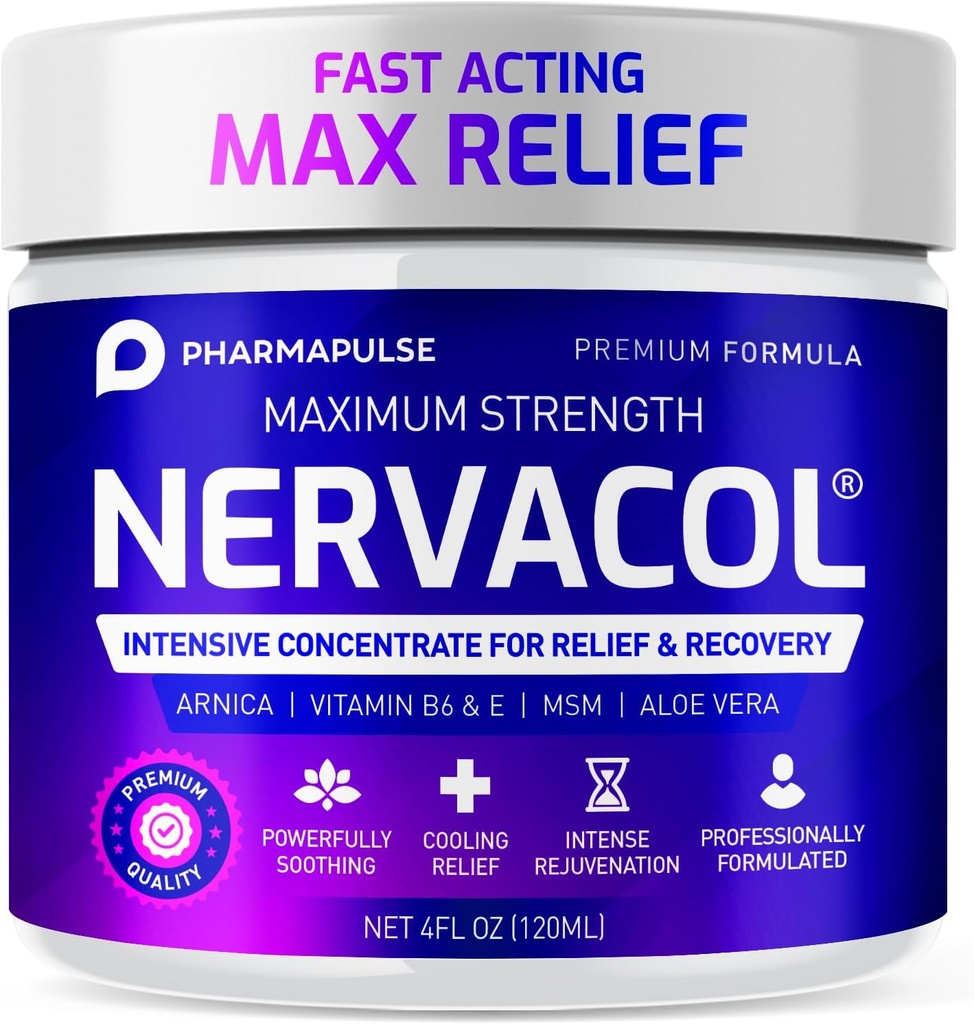 Pharmapulse neuropati nerve terapi & Relief Cream - maksimal styrke Relief Cream til fod, hænder, ben, tæer omfatter Alpha Lipoic Acid, Arnica, vitamin B6, Aloe Vera, MSM - Effektiv lindring 4oz