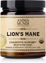 Anima Muni Apothecary Lions Mane Brain Tuner Mushroom Powder - Organic Lions Mane Extract Powder for Kognitiv Support - Organic Mushroom Powder Supplement (5oz / 141g)