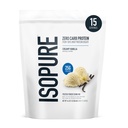 Isopure Zero Carb 100% Pure Whey Isolate Protein Powder, Lactose Free, Gluten Free, med vitaminer, Creamy Vanilla, 25g Protein Per Servering, 1 Lb, 15 Servere (Packaging May Vary)