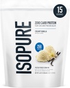 Isopure Zero Carb 100% Pure Whey Isolate Protein Powder, Lactose Free, Gluten Free, med vitaminer, Creamy Vanilla, 25g Protein Per Servering, 1 Lb, 15 Servere (Packaging May Vary)