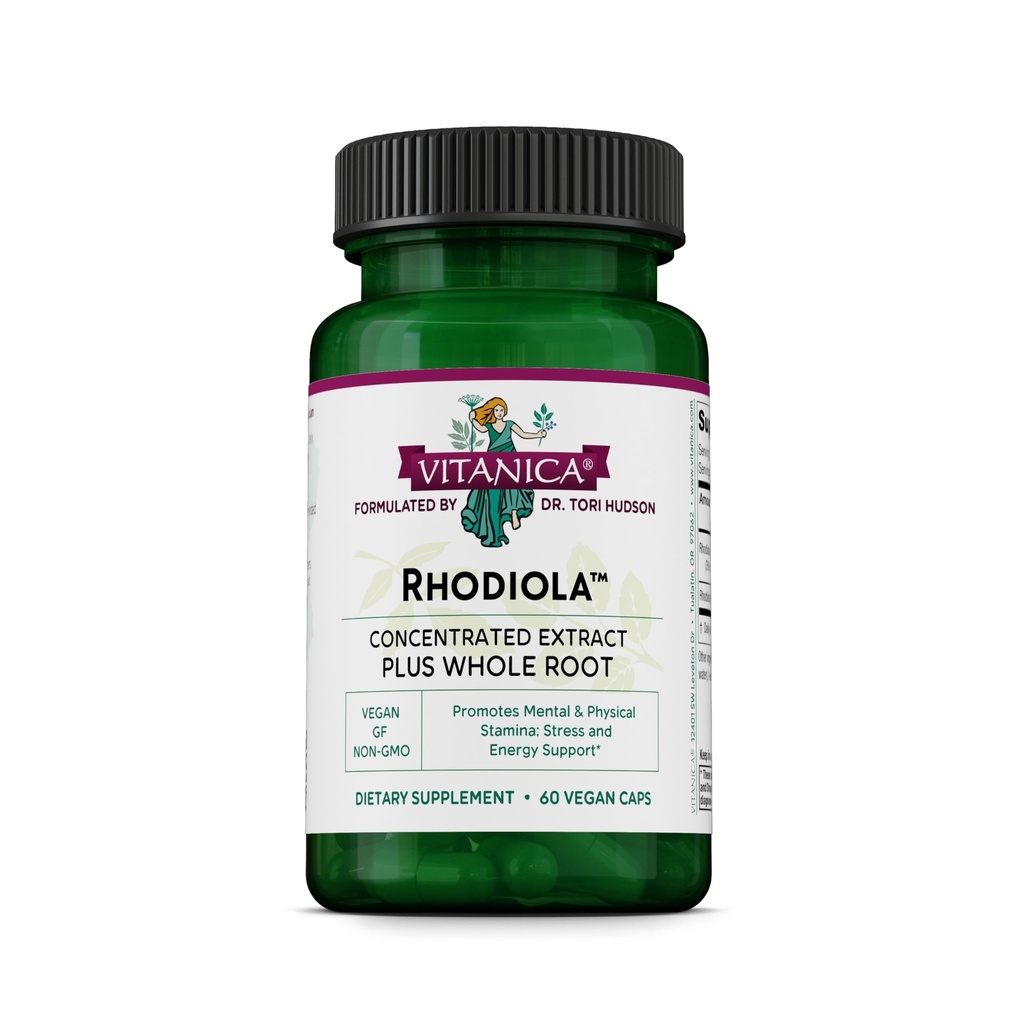 Vitanica Rhodiola Rosea Root Extract 200mg, Dr. Formuleret, 3% Rosavins & 1% Salidroside, Rhodiola Root 85mg, Vegan, 60 Kapsler