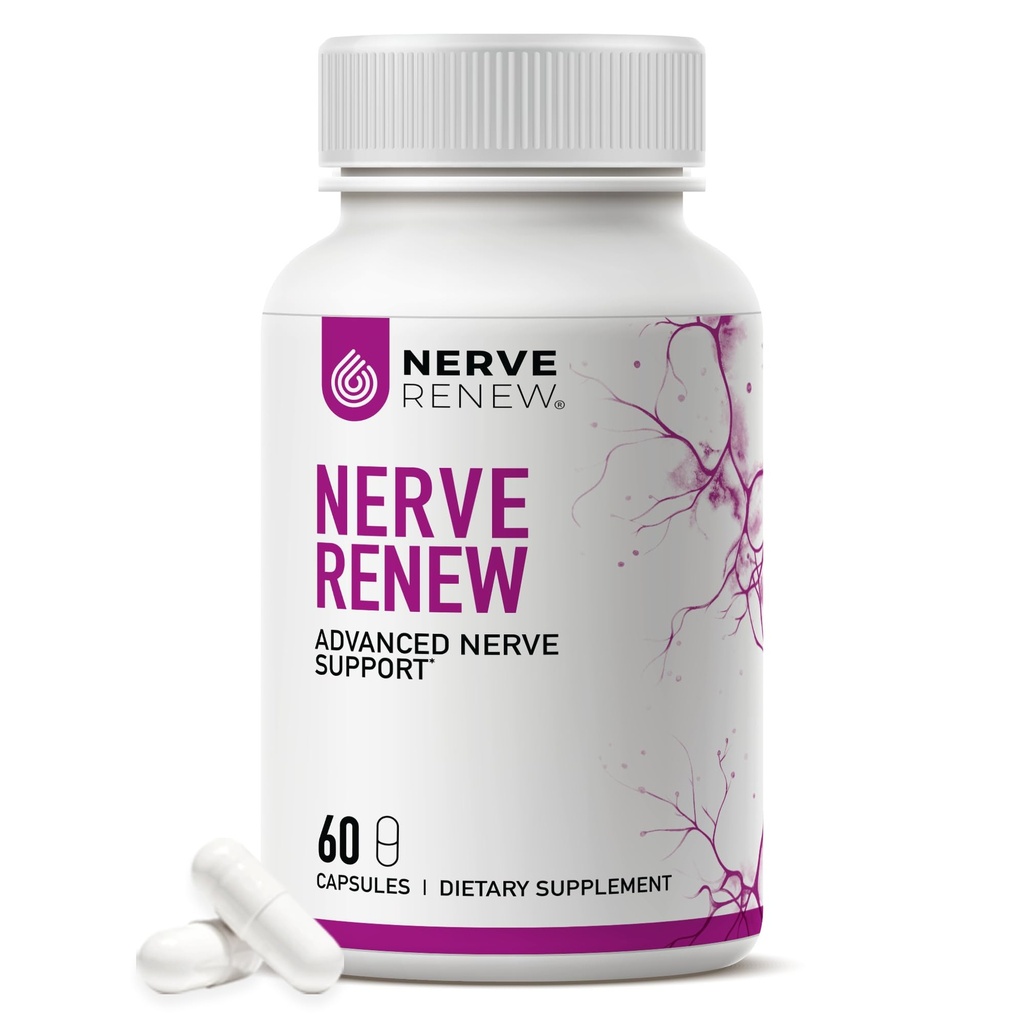 NERVE RENEW Advanced Nerve Support - 300mg Stabilized R- Alpha Lipoic Acid, Vitamin B Complex, Benfotiamin, Urter til Fast- Active Support