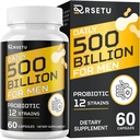 Probiotika til mænd, 500 Millioner CFU 'er & 12 Stammer Herre Probiotisk med gurkemeje Tranebær, Goji, Gut Sundhed for mænd, for fordøjelsessundhed, Gut, Bloating & Gas, Immunation, Energistøtte, 30-Day Supply
