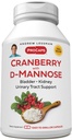 ANDREW LESSMAN Cranberry med D-Mannose - 30 kapsler - understøtter Bregen, Nyre og Urinary Tract sundhed. Høj potens Standardiseret Cranberry Koncentrat og D-Mannose. Let at synke kapsler