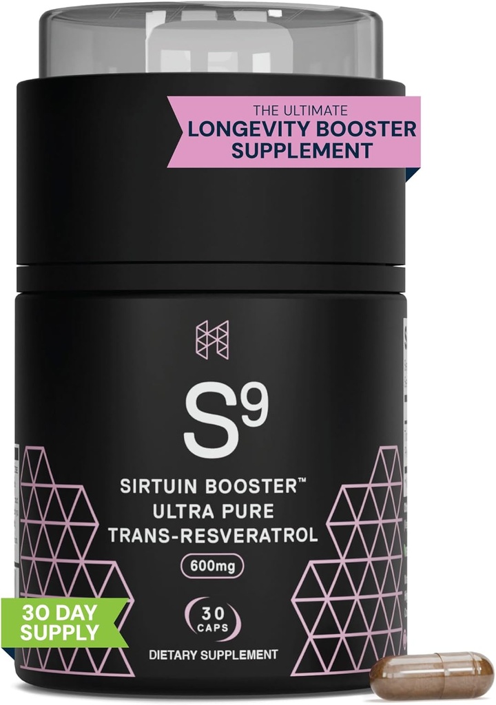 HPN Nutracatives SIRTUIN, 98% Ultra Pure Trans- Resveratrol Extract, Sirtuin Activator, 600 mg af 98% Trans- Resveratrol Extract, 30 kapsler