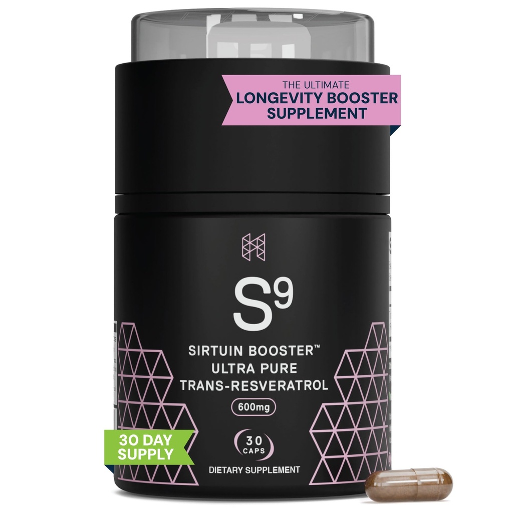 HPN Nutracatives SIRTUIN, 98% Ultra Pure Trans- Resveratrol Extract, Sirtuin Activator, 600 mg af 98% Trans- Resveratrol Extract, 30 kapsler