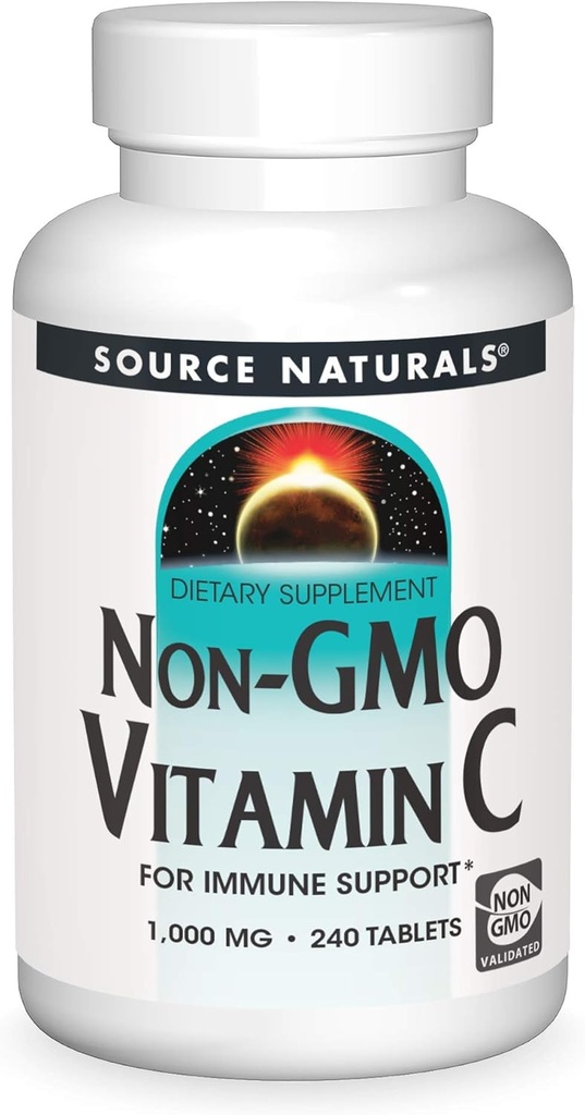 KILDE NATURALER Uden GMO C-vitamin Tablet, 240 Tælling