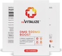 DMG Dimethylglycin 500mg Nootrop Supplement - Understøtter Vitality, Øger immunfunktioner, Brain Support Supplement Note 124; fremmer neurologiske funktioner og hjælpemidler i atletisk Inddrivelse - 60 Serveringer