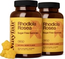 Rhodiola Rosea Sugar Free Gummies (2 Pack), Kosttilskud, 1500mg, 60 Gummies Hver (120 Total), Natural Berry Flavor