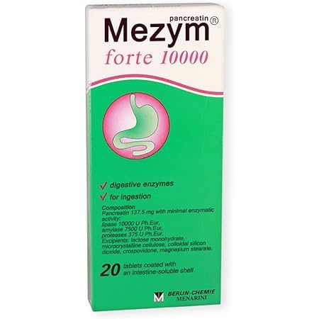 Grace nnvg Mezym Forte 10000, 20 tabletter (Kosttilskud, Pancreatin enzymer til fordøjelsesstøtte)