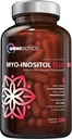 OmniBiotics Myo- Inositol & D- Chiro Inositol Supplement med 40: 1 Ratio for Hormone Balance for Kvinder - Kvinder supplement til støtte reproduktiv sundhed & ovarie funktion. Ikke- GMO - 120 Veganske kapsler