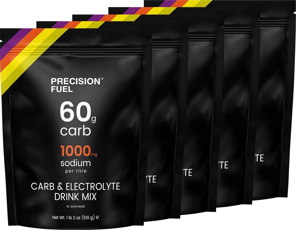Præcision brændstof PF 60 Carb & elektrolyte drik mix pulver til hydrering & energi - Endurance Sports Nutrition, Vegan, Hypotonic - 60g Carb, 1000mg natrium per liter - Mild Citrus Flavor