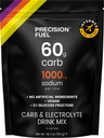 Præcision brændstof PF 60 Carb & elektrolyte drik mix pulver til hydrering & energi - Endurance Sports Nutrition, Vegan, Hypotonic - 60g Carb, 1000mg natrium per liter - Mild Citrus Flavor