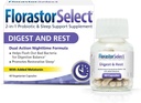 Florastor Probiotic Digest and Rest, Saccharomyces Boulardii Probiotika med Melatonin (4 mg), Natural Sleep Aid + fordøjelsesstøtte, 40 kapsler