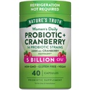 Nature 's Truth Probiotics for Women against 124; 5 Millioner CFU' er Daily Measures 124; 40 Vegetariske Kapsler 124; med Cranberry Measure 124; Non- GMO & Gluten Free Measures 124; Ingen køling påkrævet