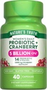 Nature's Truth Probiotics for Women | 5 Billion CFUs Daily | 40 Vegetarian Capsules | with Cranberry | Non-GMO & Gluten Free | No Refrigeration Needed