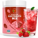 Electrolyte Powder – Zero Sugar Hydration Mix | 90 Servings | Keto, Vegan, Gluten-Free | Natural Electrolytes for Muscle Recovery, Energy & Immune Support | Strawberry Flavor