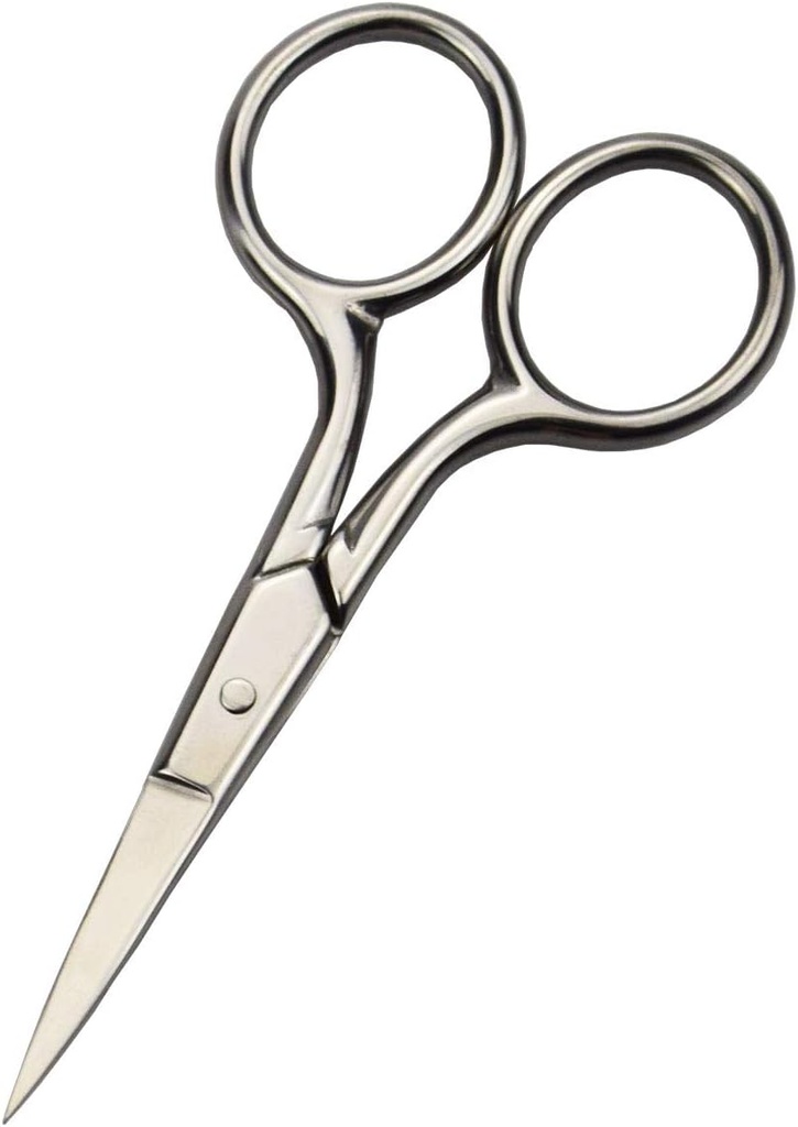 Professionel Grooming Saks til personlig pleje Ansigtsfjernelse og Øre Næse Øjenbryn Trimming Rustfrit stål Fine Straight Tip Saks Mænd