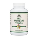 Fruits and Veggies Supplement (Daily Blend of 49 Different Fruits and Vegetables, 23 Veggies and 29 Fruits) 1,500mg Servings, 180 Capsules (No Fillers, Vegan Safe, Non-GMO) by Double Wood