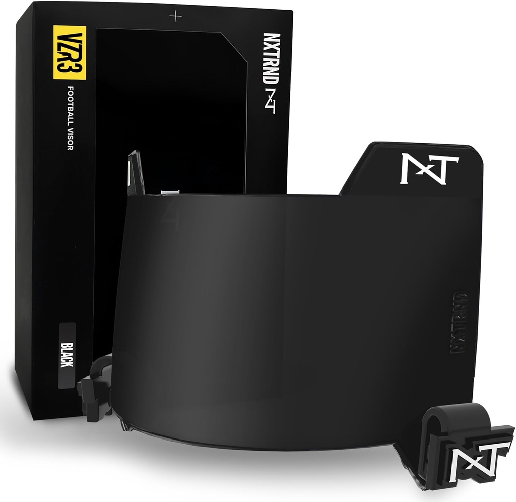Nxtrnd VZR3 Football Visir, Curved Lens Technology, Fits Adult & Youth Football hjelme