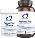 Design for sundhed Prenatal & Probiotic Bundle - Prenatal Pro (180 kapsler) Prenatal Multivitamin med Folate og Chelated Minerals & ProbioMed Kvinder (30 kapsler) Gut Health & Vaginal Probiotic