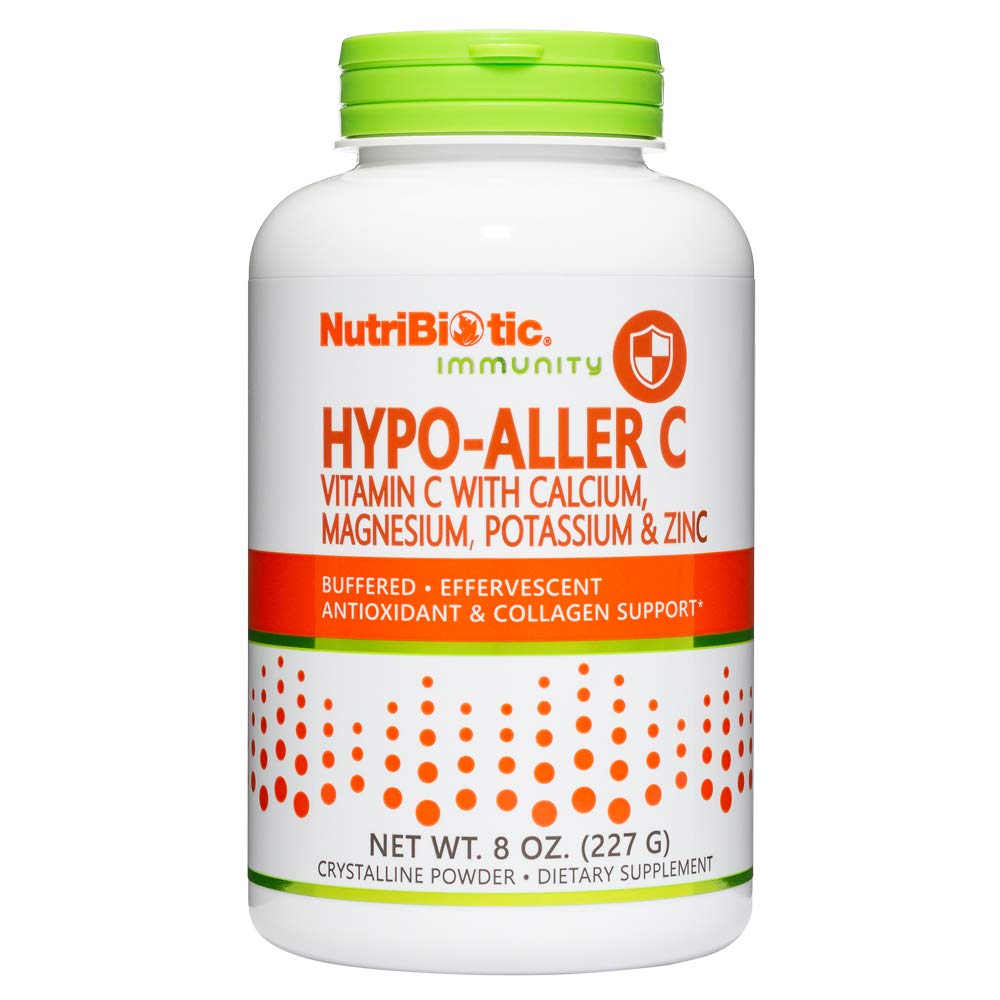 NutriBiotic Hypo- Aller C Powder Vitamin C og mineraler til antioxidant & collagen Support Budding 124; 1300 mg C vitamin per servering 124; 8 ounce Grade 124; Buffered og Easy på Mave 124; L- Ascorbic Acid med calcium, magnesium, zink, og kalium Budding 124; Potent, High Solubility Budding 124; Farmaceutiske Grade 124; Non- GMO Budding 124; Gluten Free Budding 124; Kosttilskud 124; Vegan Adskilt 124; Nemt disolves Bud124; Effervescent