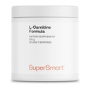 Supersmart - L- Carnitin Formel (Natural Lemon Flavor) - 2- in-1 med Acetyl L- Carnitin & L- Carnitin Tartrat Powder - Aminosyrer Kompleks Supplement: 124; Non- GMO & Gluten Free - 105 g