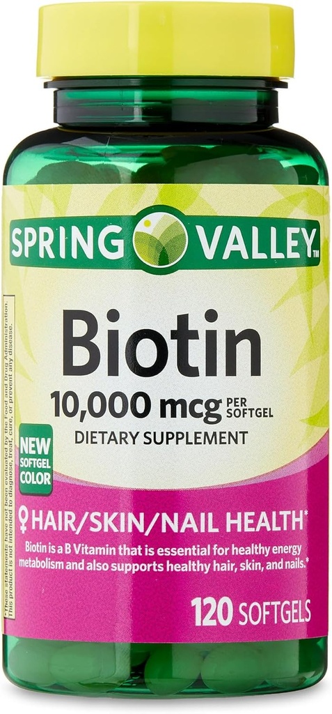 IKJ Biotin Hår / hud / negle Sundhed Kosttilskud Softels, 10.000 mcg, 120 Tæl