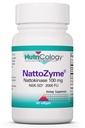 Nutricology NattoZyme - Naltokinase Supplement NSK- SD 2000 FU, 100mg, for mænd og kvinder, Hypoallergen, Formel for hjertefunktion - 60 Vegetarisk Softgel
