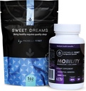 Wellness Bundle med Valerian Root Sweet Dreams Tea & Mobility Magnesium med kollagen pulver kapsler, naturlige ingredienser, 60 Servering