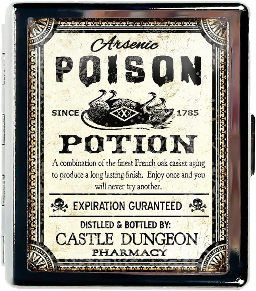 Rejse Pill Organizer Lille Pill Case for Purse Essentials 7 dage Cute Pill Box med spejl Portable Pill Box til Pocket eller Purse Pill Containe Travel Gaver (Poison Pinot Noir)